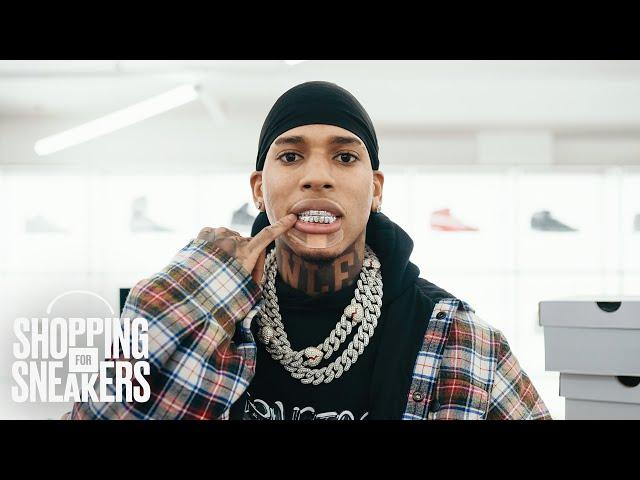 NLE Choppa Goes Shopping for Sneakers at Kick Game