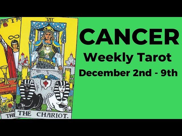 Cancer: Your Big Why Is Finally Answered Nothing Can Hold You Back Now!  Dec 2nd - 9th WEEKLY TAROT