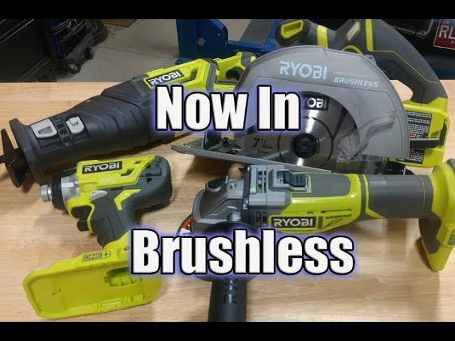 New Ryobi Brushless Impact Driver, Circular Saw, Angle Grinder & Recip Saw