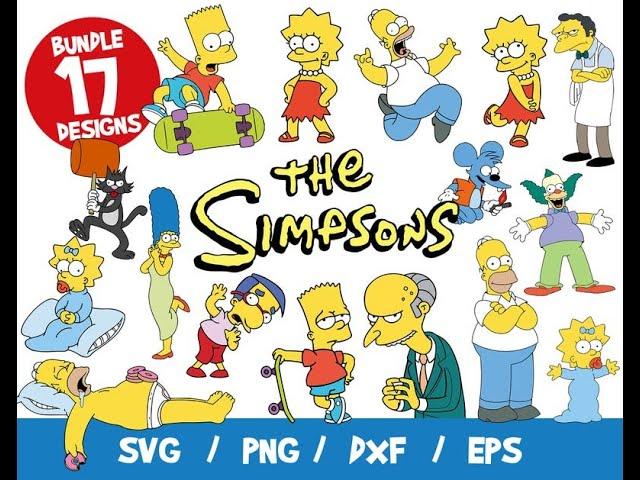 The Simpsons SVG Bundle Bart Simpsons Cricut Silhouette Vinyl Cut File Homer Lisa Moe Burns