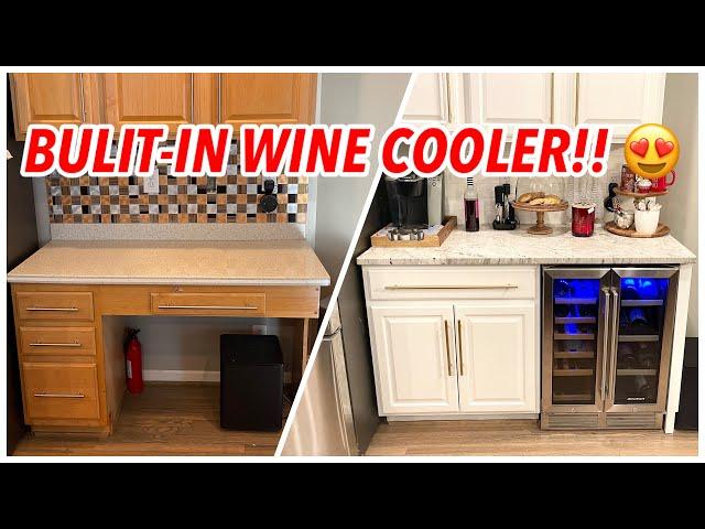 DIY-Built-In Wine Cooler/Coffee Bar