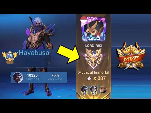 TOP GLOBAL HAYABUSA IMMORTAL FULL GAMEPLAY!! (NO CUT, NO EDIT) -MLBB