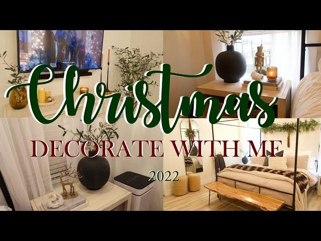 NEW2022 Christmas decorate with me/N￼eutral Christmas decor/Christmas clean and decorate with me