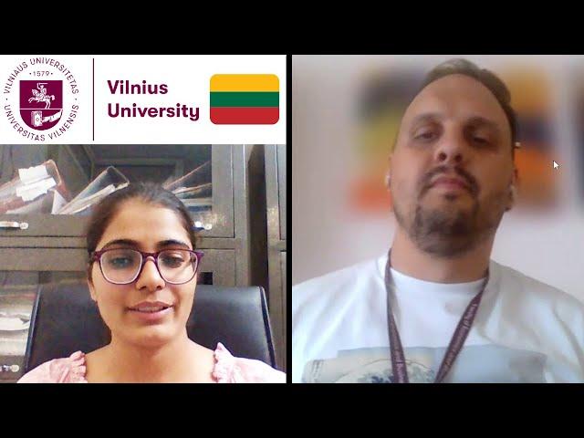 Official Admission Interview by  | VILNIUS UNIVERSITY | Lithuania