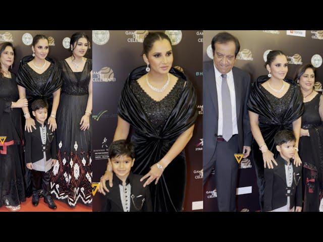 Sania Mirza arrived with her Son At Her Retirement Party in Hyderabad 