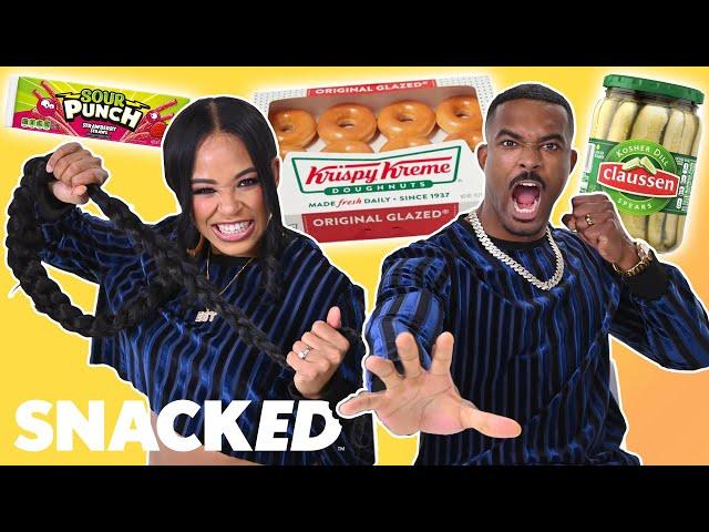 WWE Superstars Bianca Belair & Montez Ford Unleash Their Favorite Snack Combos | Snacked