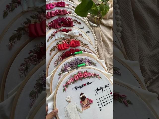 Yash Signature Wedding hoop arts on trend. #youtubeshorts #embroidery #embroideryvideo #art #shorts