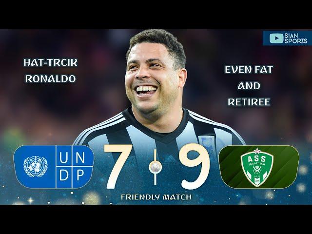 FAT AND RETIRED RONALDO PHENOMENON MARKS HAT TRICK, ZIDANE DID IT IN THIS FRIENDLY MATCH IN FRANCE