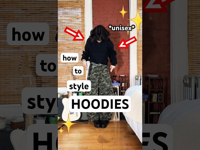 how to style hoodies! #outfitideas #hoodie #unisex #androgynous #styleinspo #styletips #fashion
