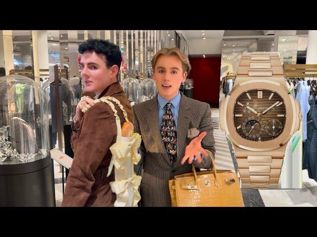 Viewing the £75,000 Patek Philippe Nautilus watch, a visit to Selfridges and a romantic lunch