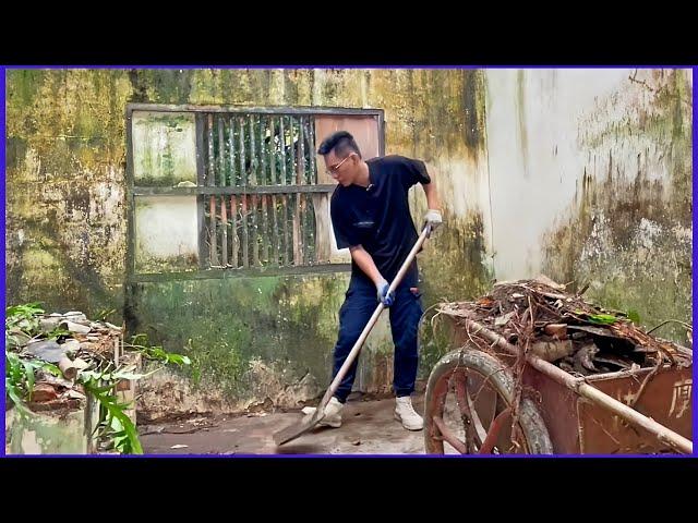 Young couple with construction skills and renovating the house to become more beautiful