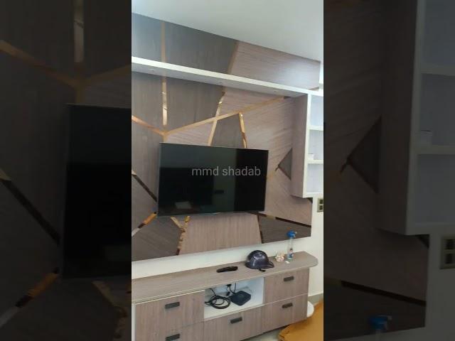 wooden interior design | tv unit | #shorts #ytshorts #mmdshadab