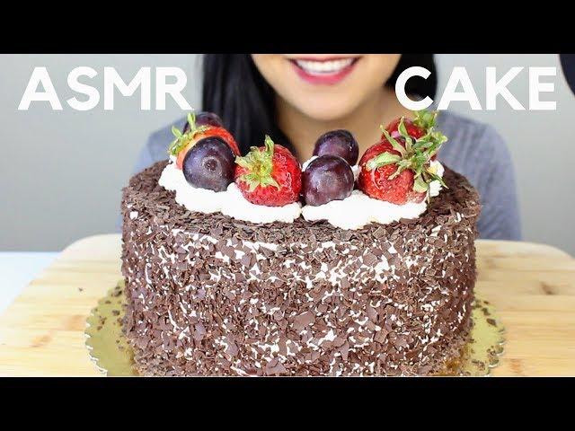 Black Forest Cake ASMR STICKY and SOFT EATING SOUNDS with Zoom Mic H6