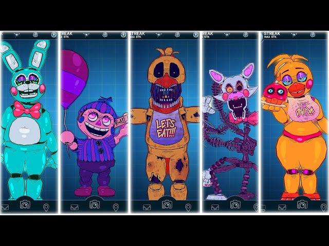 Retro FNAF 2 Characters FNAF AR Workshop Animations