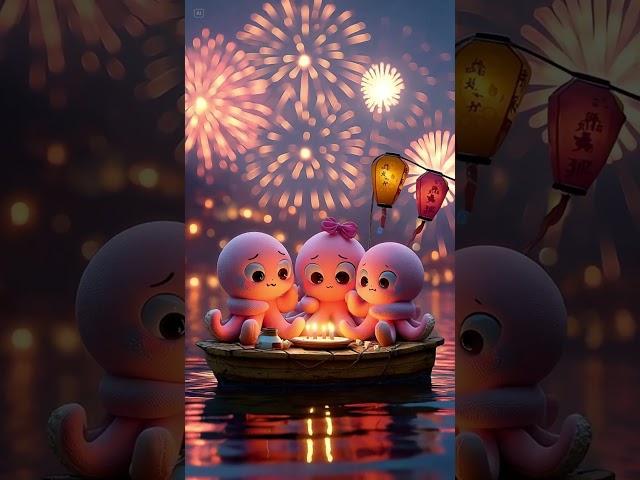 Octopus Babies’ Boat Bash!  #shark #whale #ocean #shorts#aigc #cute #aianimation #babysharkstory