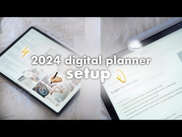 My 2024 Digital Planner Setup | Vision Boards, Goal Setting, Decorative Spreads 