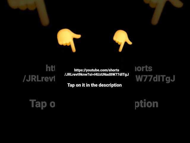 #https://youtube.com/shorts/JRLrevt9knw?si=HUzUNad8W77dITgJ
