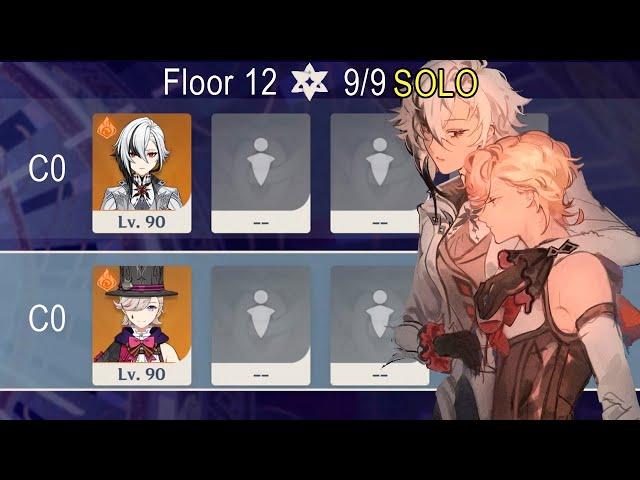 [SOLO] C0 Lyney & C0 Arlecchino | Spiral Abyss 5.0 Floor 12 9 stars | Genshin Impact