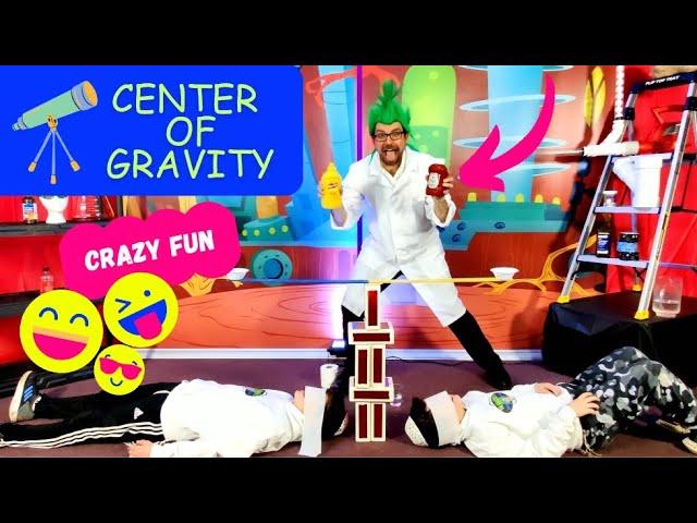 Science Experiments for kids Center of Gravity with Dr. Shnitzel's Wacky Science