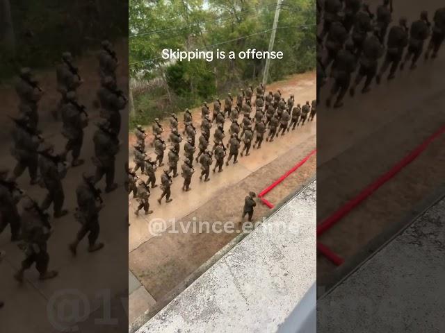 #MARINES DONT SKIP!!! Stand tall, lean back. #usmc #military #army #drill #drillinstructor