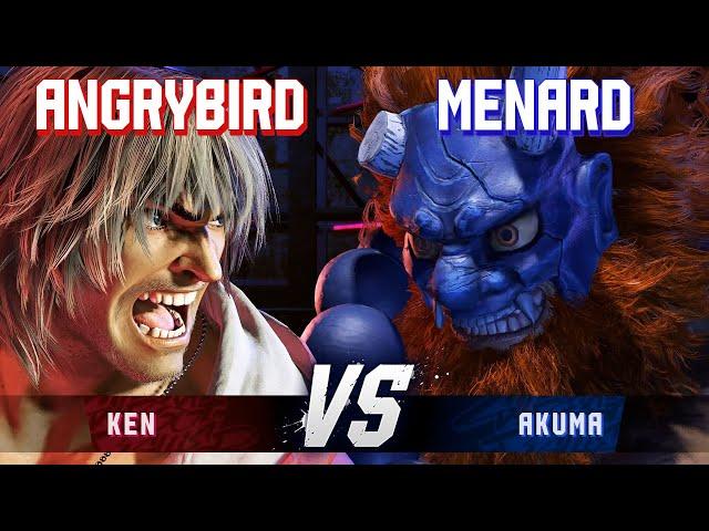 SF6 ▰ ANGRYBIRD (Ken) vs MENARD (Akuma) ▰ High Level Gameplay