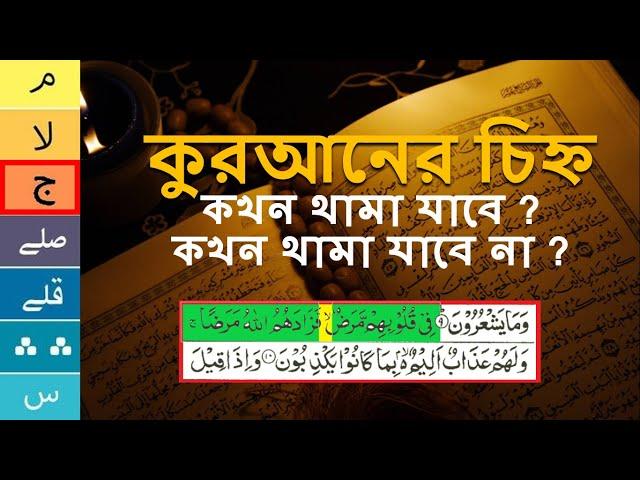 কুরআনে কোথায় থামা যাবে আর কোথায় থামা যাবেনা আসুন জেনে নেই