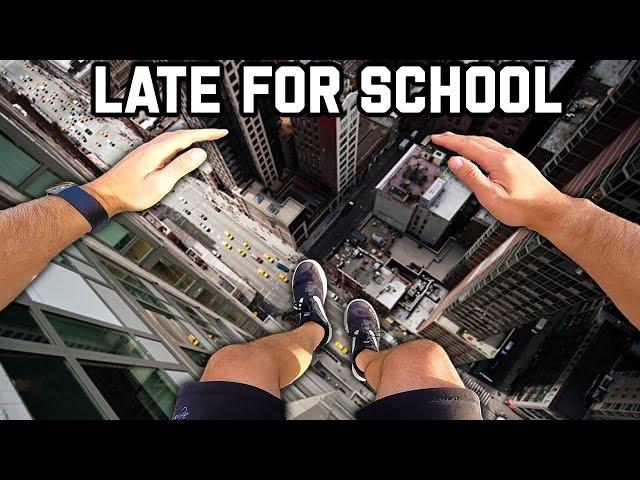 LATE FOR SCHOOL Parkour POV (Best Of Compilation)