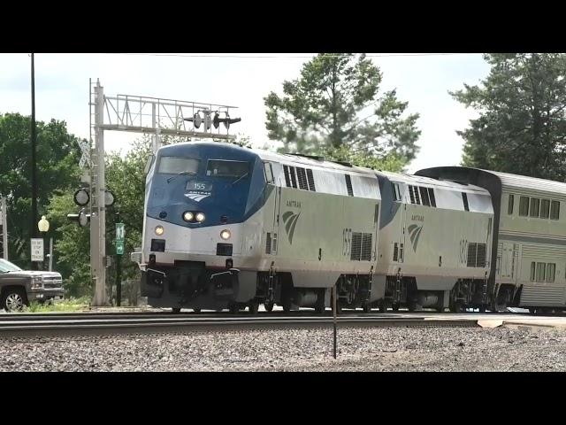 Amtrak 155 Leads Train #4 in Princeton, IL 5/7/24