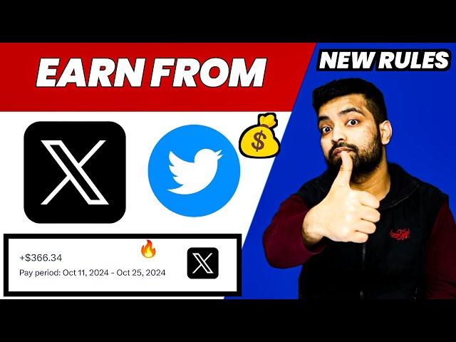 Earn Money From Twitter X  Apply Process And New Rules | X Creator Revenue Monetization