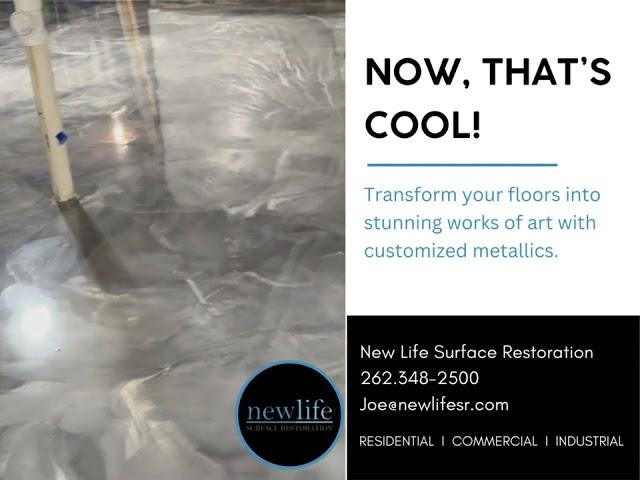 Customized Metallic Floor by New Life Surface Restoration