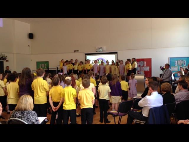 Ysgol Panteg students welcome guests to the school's official opening