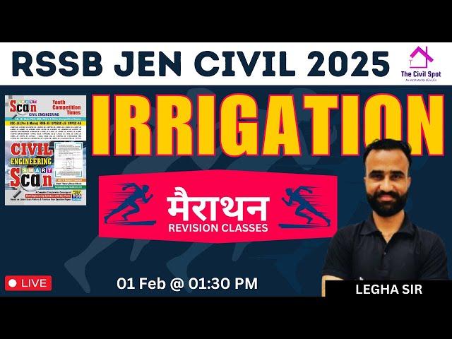 Irrigation Marathon Class for RSSB JEn Civil 2025 Degree Diploma | Irrigation Marathon Class