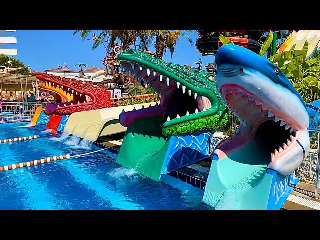 Crystal Admiral Resort in Antalya Türkiye (Waterslides + Restaurant & Hotel - Roomtour)