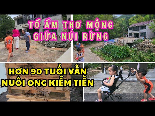 Đến thăm ngôi nhà thơ mộng giữa núi rừng của cậu mợ chồng hơn 90 tuổi vẫn nuôi ong mật