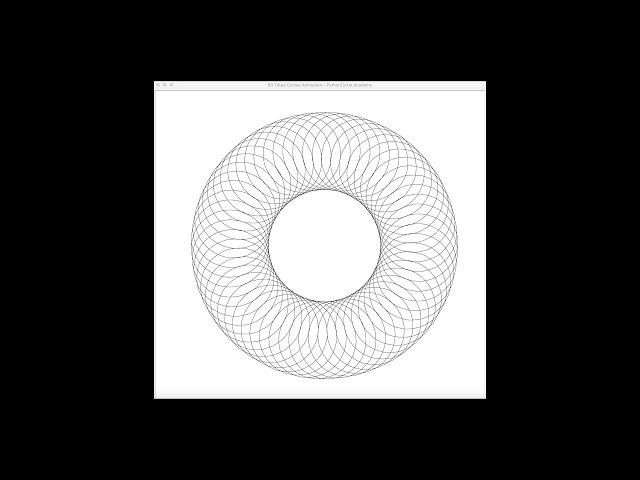 60 titled circles animation - Python Turtle Project