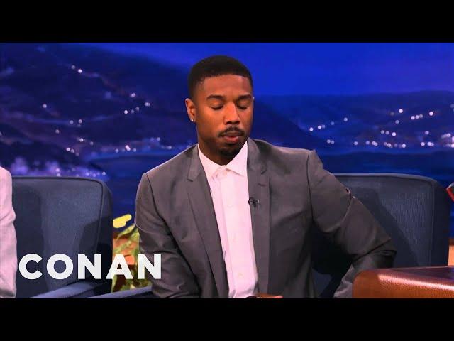 Michael B. Jordan Wants To Invent Spray-On Stubble | CONAN on TBS