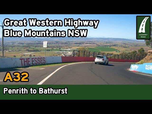 Driving from Penrith (Sydney) to Bathurst – Blue Mountains, Great Western Hwy ft. Mt Panorama [4K]