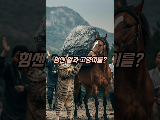 힘센 말과 고양이를? #넌센스 #퀴즈 #아재개그 #초성게