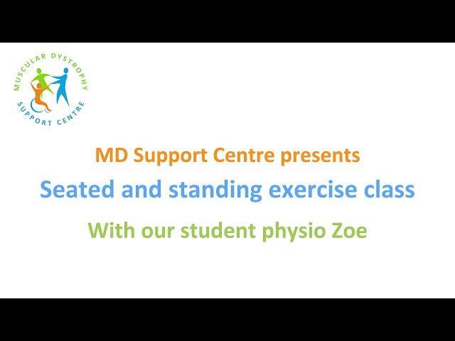 MD Support Centre - Seated and Standing Exercise class with student Zoe