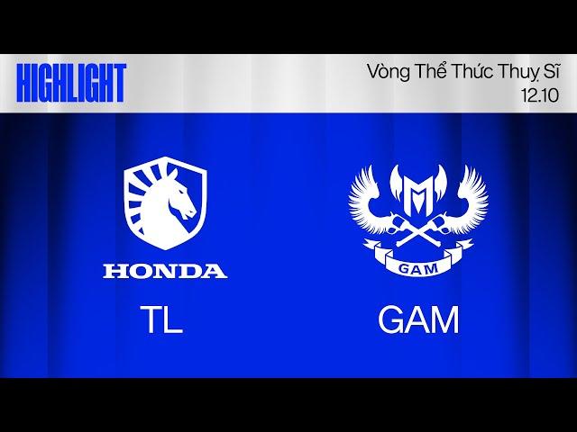 HIGHLIGHT | TL vs GAM | CKTG 2024 - Vòng Swiss | 12.10.2024