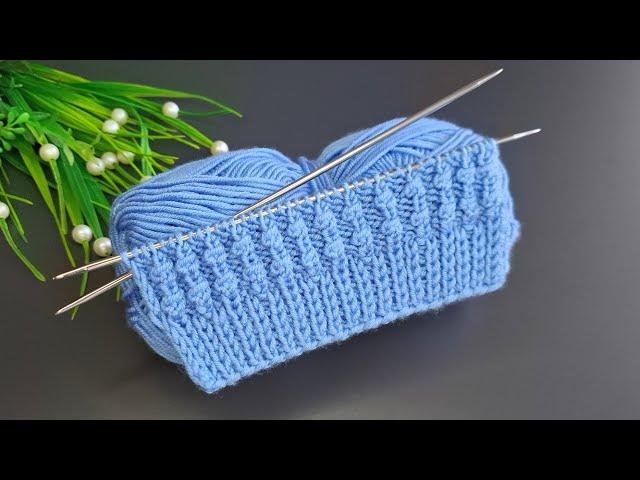 İki şiş kolay örgü yelek model anlatımı ️Eays crochet knitting patterns