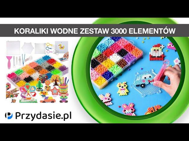 Koraliki wodne aqua beads magic 3000el kreatywne wzory zestaw prezent #8981 | PrzydaSiePL