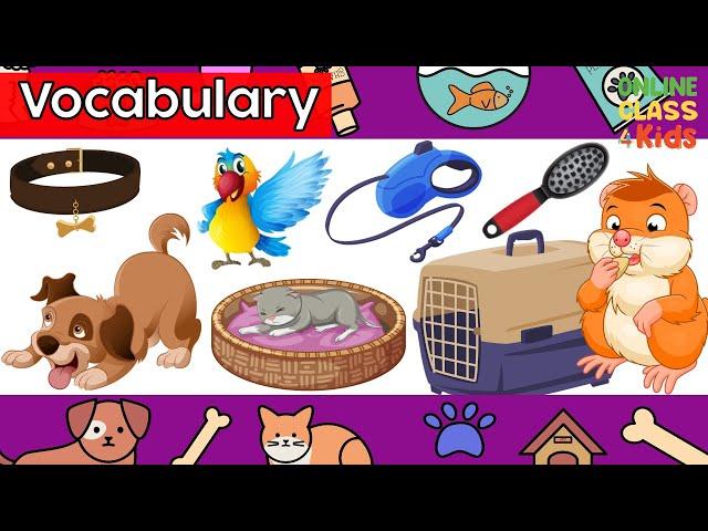 In a Pet Store | Educational Videos | Learn English - Talking Flashcards| Education