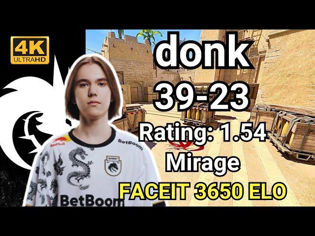 donk (39-23) w/Magnojez vs fame/FL1T/mir (mirage) | FACEIT Ranked | Sep 5, 2024 #cs2 #pov