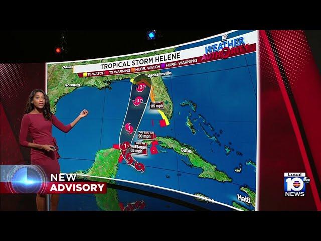 Tropical Storm Helene forecast to become hurricane before impacting Florida's coast