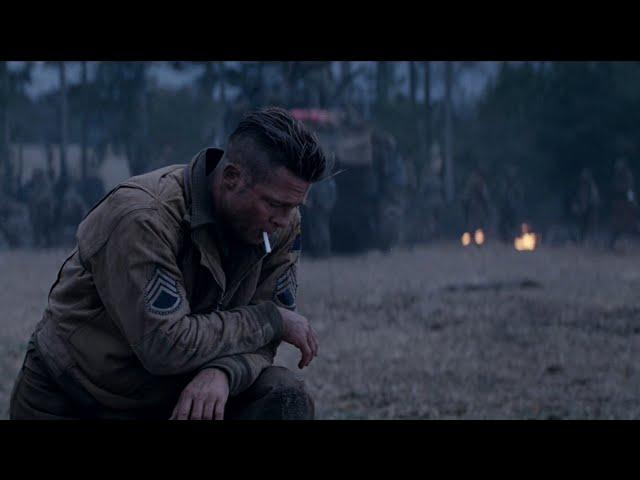 War fatigue on Brad pitt face(fury)