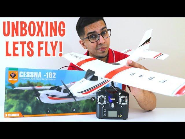 UNBOXING & LETS FLY! - CESSNA 182 RC PLANE! - WLtoys F949 AirPlane!