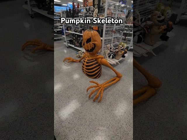 Scary Halloween Pumpkin Skeleton?! #halloween #decor #skeleton #creepy #shorts