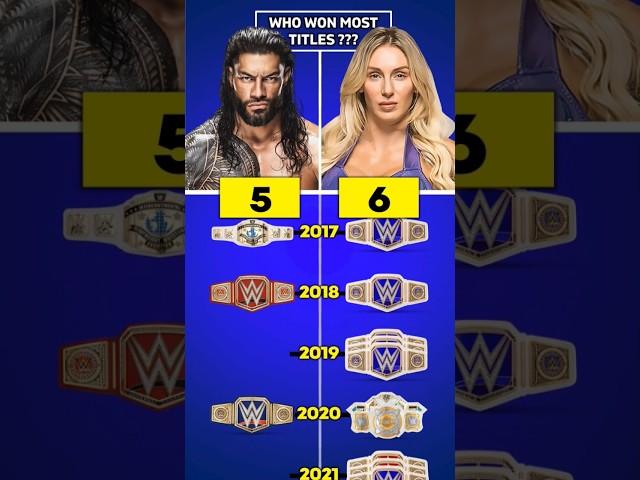 Roman Reigns Vs Charlotte Flair - WWE Championships Comparison #wrestledata #wwe