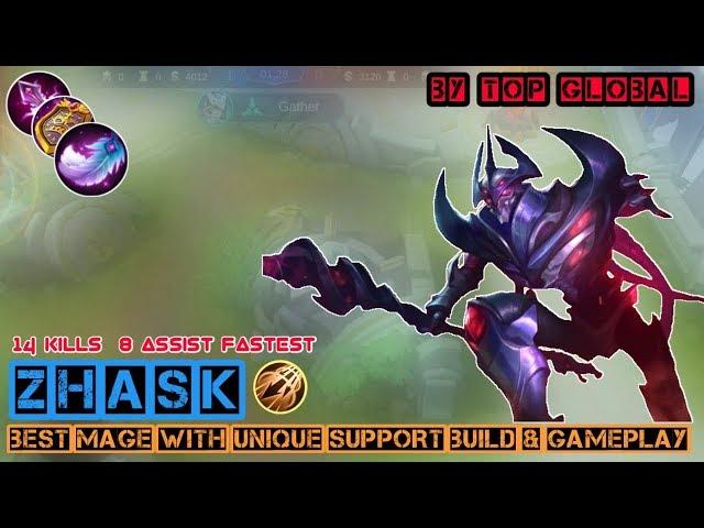 Zhask 100% Best Unkillable Mage | Zhask Best Op Gameplay And Build : Zhask Mobile Legends